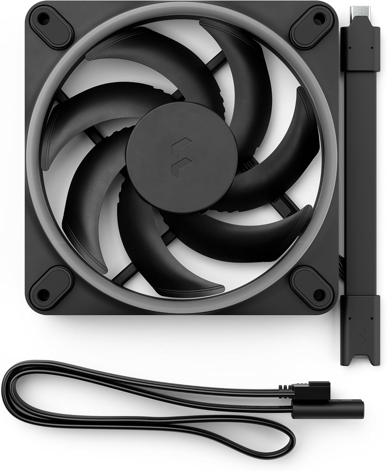 Fractal Design Momentum 12 RGB-Silent PC Case Fan-120 mm-ARGB Gen2-16 LEDs-Liquid Crystal Polymer LCP blades-FDB Fluid Dynamic Bearing-Cooling Performance-Powerful Airflow-Quiet Operation-Black