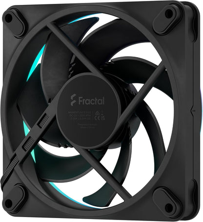 Fractal Design Momentum 12 RGB-Silent PC Case Fan-120 mm-ARGB Gen2-16 LEDs-Liquid Crystal Polymer LCP blades-FDB Fluid Dynamic Bearing-Cooling Performance-Powerful Airflow-Quiet Operation-Black