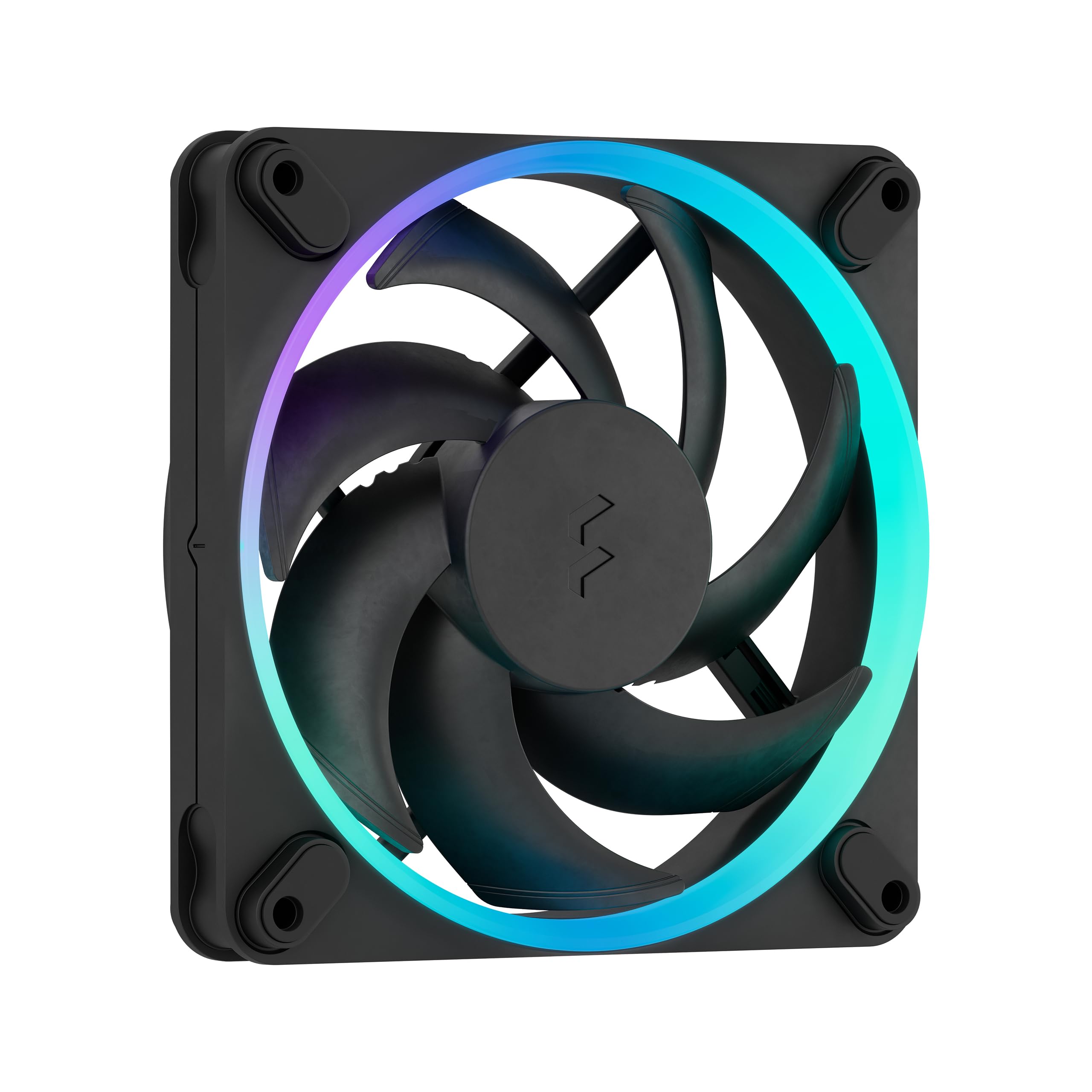 Fractal Design Momentum 12 RGB-Silent PC Case Fan-120 mm-ARGB Gen2-16 LEDs-Liquid Crystal Polymer LCP blades-FDB Fluid Dynamic Bearing-Cooling Performance-Powerful Airflow-Quiet Operation-Black