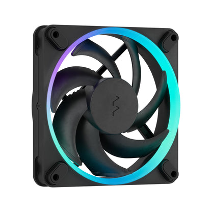 Fractal Design Momentum 12 RGB-Silent PC Case Fan-120 mm-ARGB Gen2-16 LEDs-Liquid Crystal Polymer LCP blades-FDB Fluid Dynamic Bearing-Cooling Performance-Powerful Airflow-Quiet Operation-Black