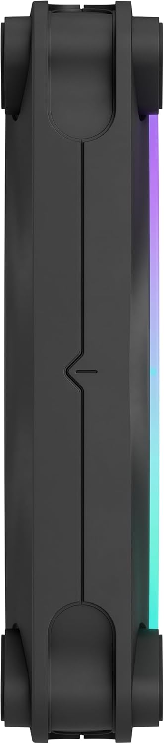 Fractal Design Momentum 12 RGB-Silent PC Case Fan-120 mm-ARGB Gen2-16 LEDs-Liquid Crystal Polymer LCP blades-FDB Fluid Dynamic Bearing-Cooling Performance-Powerful Airflow-Quiet Operation-Black