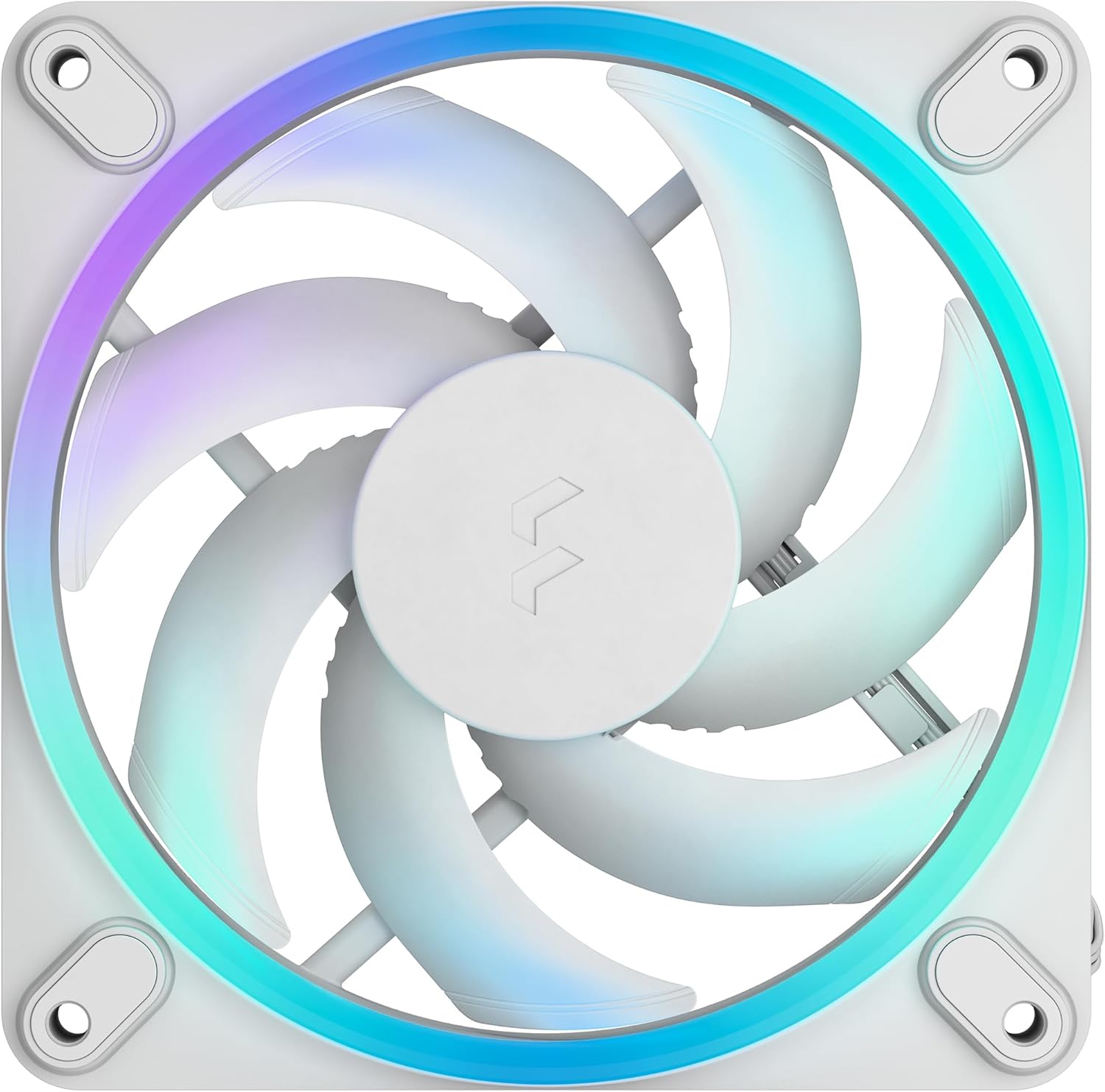 Fractal Design Momentum 12 RGB-Silent PC Case Fan-120 mm-ARGB Gen2-16 LEDs-Liquid Crystal Polymer LCP blades-FDB Fluid Dynamic Bearing - Cooling Performance - Powerful Airflow - Quiet Operation-White