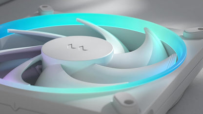 Fractal Design Momentum 12 RGB-Silent PC Case Fan-120 mm-ARGB Gen2-16 LEDs-Liquid Crystal Polymer LCP blades-FDB Fluid Dynamic Bearing - Cooling Performance - Powerful Airflow - Quiet Operation-White