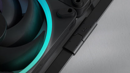 Fractal Design Momentum 12 RGB-Silent PC Case Fan-120 mm-ARGB Gen2-16 LEDs-Liquid Crystal Polymer LCP blades-FDB Fluid Dynamic Bearing-Cooling Performance-Powerful Airflow-Quiet Operation-Black-3 pack