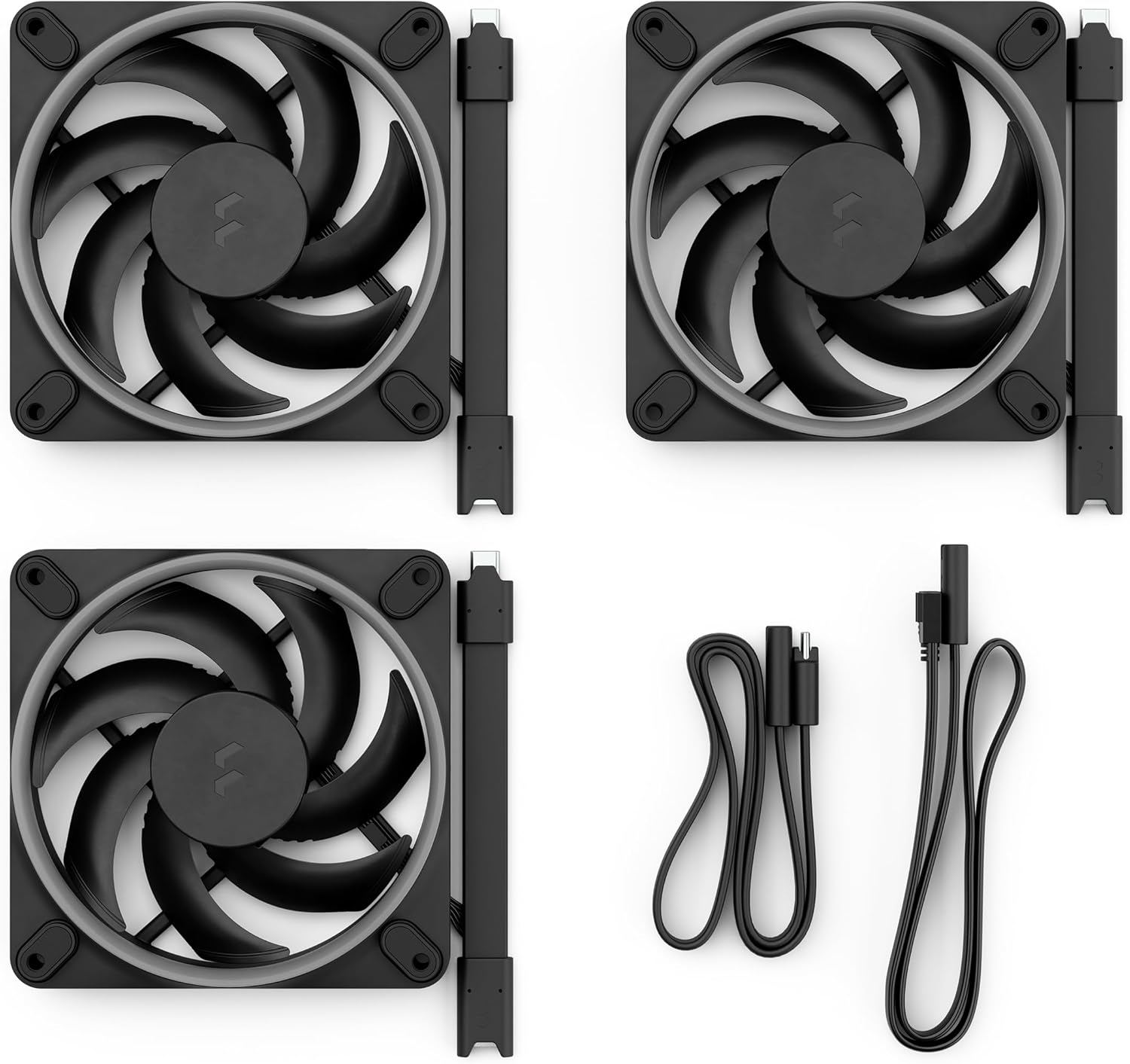 Fractal Design Momentum 12 RGB-Silent PC Case Fan-120 mm-ARGB Gen2-16 LEDs-Liquid Crystal Polymer LCP blades-FDB Fluid Dynamic Bearing-Cooling Performance-Powerful Airflow-Quiet Operation-Black-3 pack