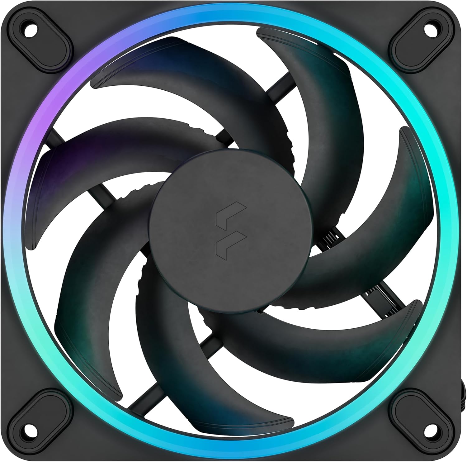Fractal Design Momentum 12 RGB-Silent PC Case Fan-120 mm-ARGB Gen2-16 LEDs-Liquid Crystal Polymer LCP blades-FDB Fluid Dynamic Bearing-Cooling Performance-Powerful Airflow-Quiet Operation-Black-3 pack
