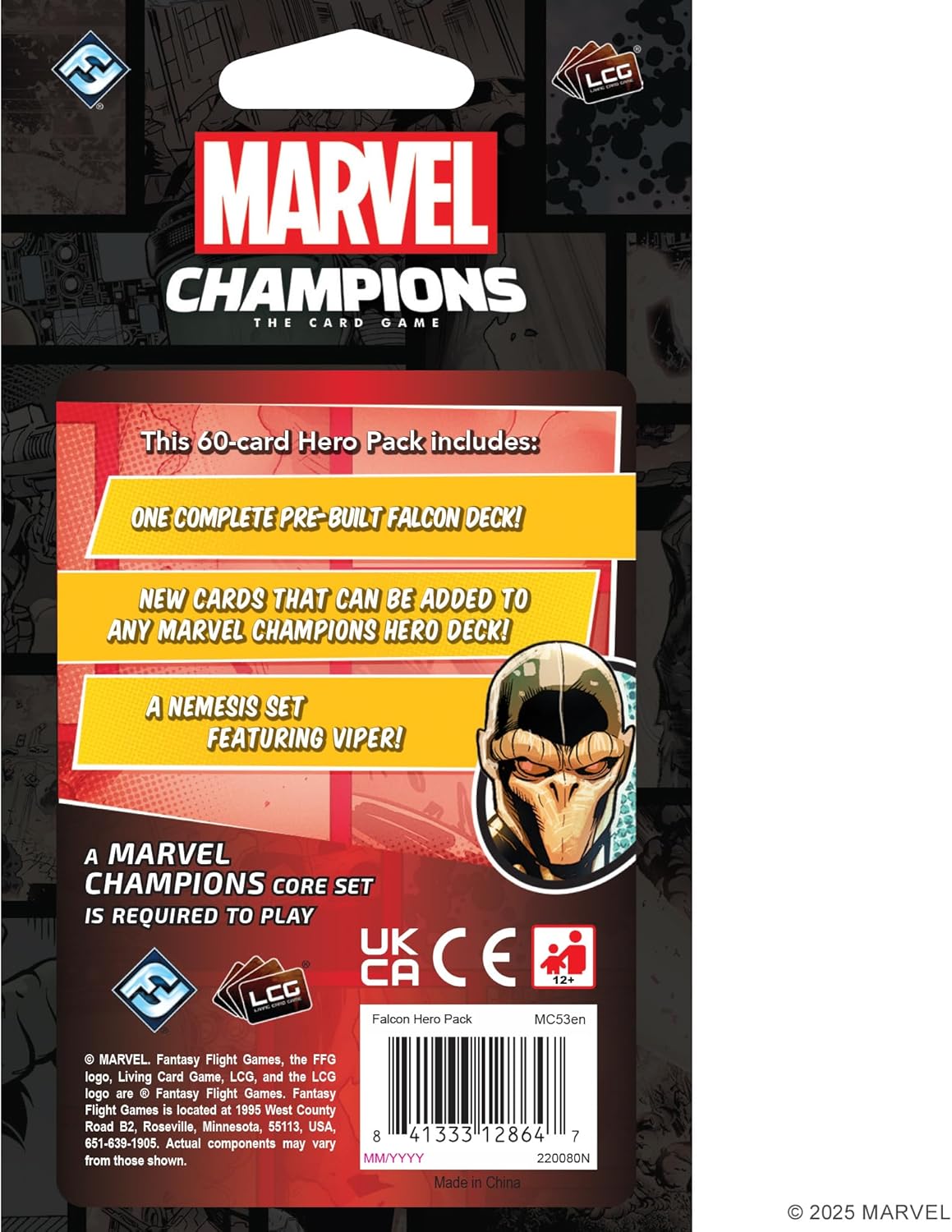 Asmodee | Marvel Champions The Card Game - Falcon Hero Pack | Card Game | Ages 14+ | 1-4 Players | 45-90 Minutes Playing Time