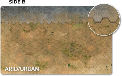 Gale Force Nine - Hex Tech - Gaming Mat Grasslands/Arid/Urban 36'x22' Double Sided