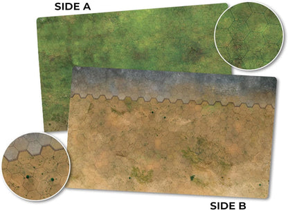 Gale Force Nine - Hex Tech - Gaming Mat Grasslands/Arid/Urban 36'x22' Double Sided