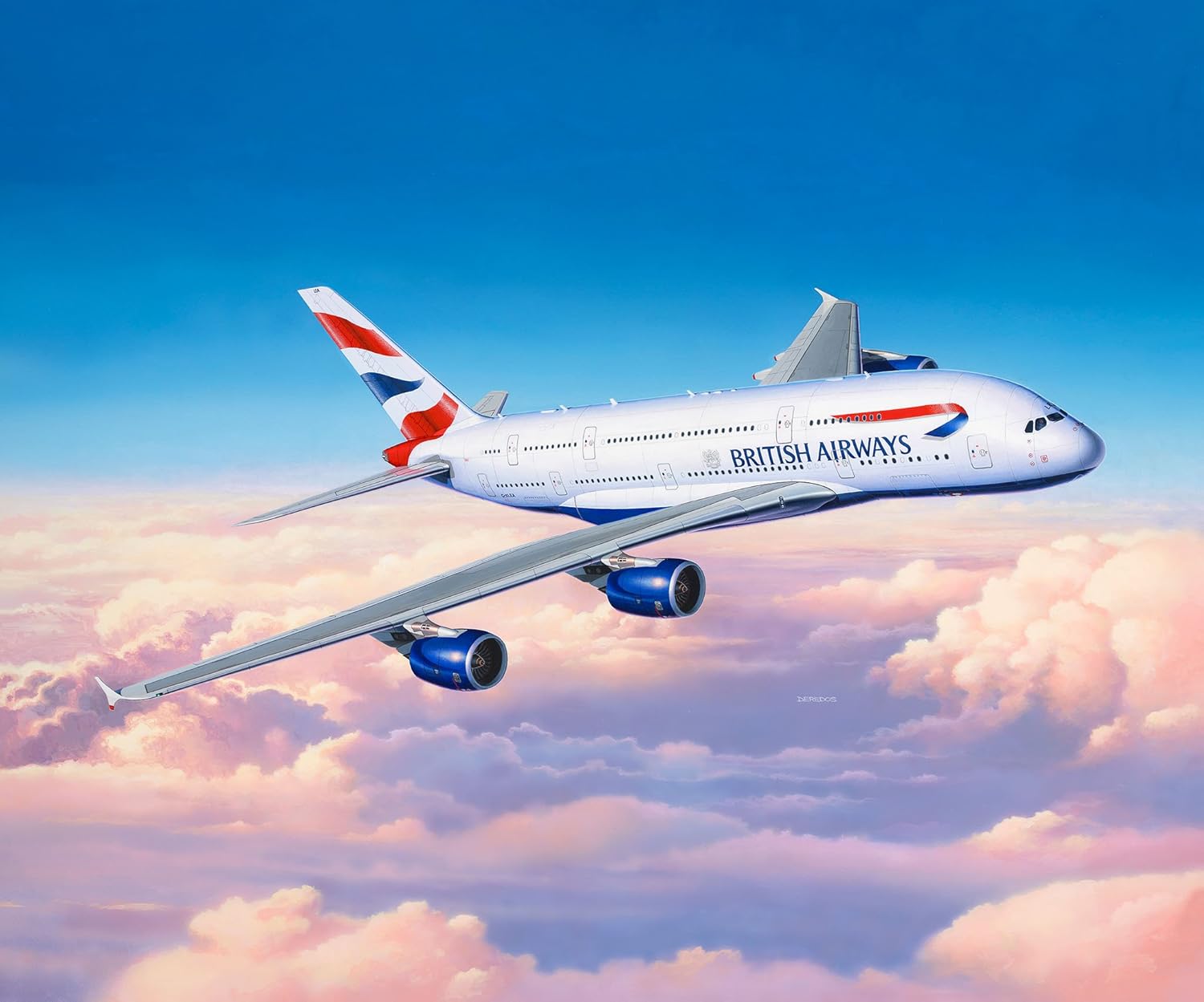 Revell Other License A380, British Airways Maqueta Avión, 14+ Años, Multicolor, 50,4 cm de Largo (03922