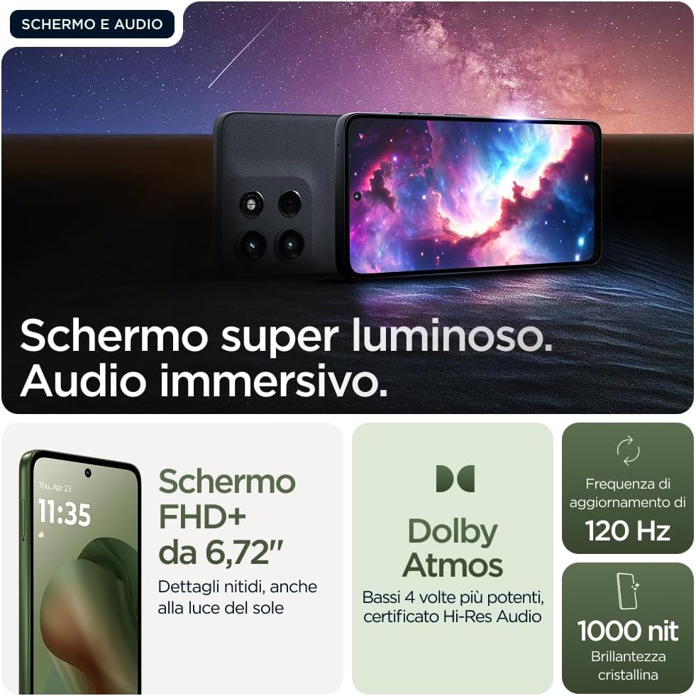 Motorola moto g56 5G 17.1 cm (6.72") Hybrid Dual SIM Android 15 USB Type-C 8 GB 256 GB 5200 mAh Green