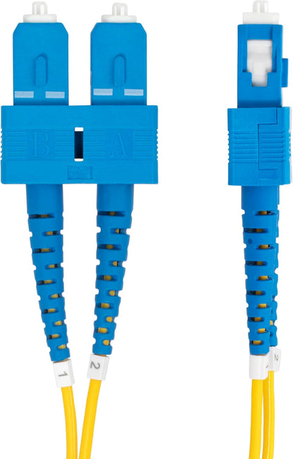 Startech.Com 3M (9.8Ft) Sc To Sc (Upc) Os2 Single Mode Duplex Fiber Optic Cable, 9/125Ým, Laser Optimized, 40G/100G Zipc