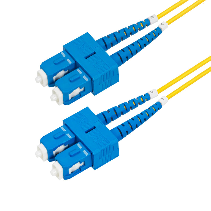 Startech.Com 5M (16.4Ft) Sc To Sc (Upc) Os2 Single Mode Duplex Fiber Optic Cable, 9/125Ým, Laser Optimized, 40G/100G Zip
