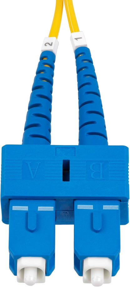Startech.Com 5M (16.4Ft) Sc To Sc (Upc) Os2 Single Mode Duplex Fiber Optic Cable, 9/125Ým, Laser Optimized, 40G/100G Zip