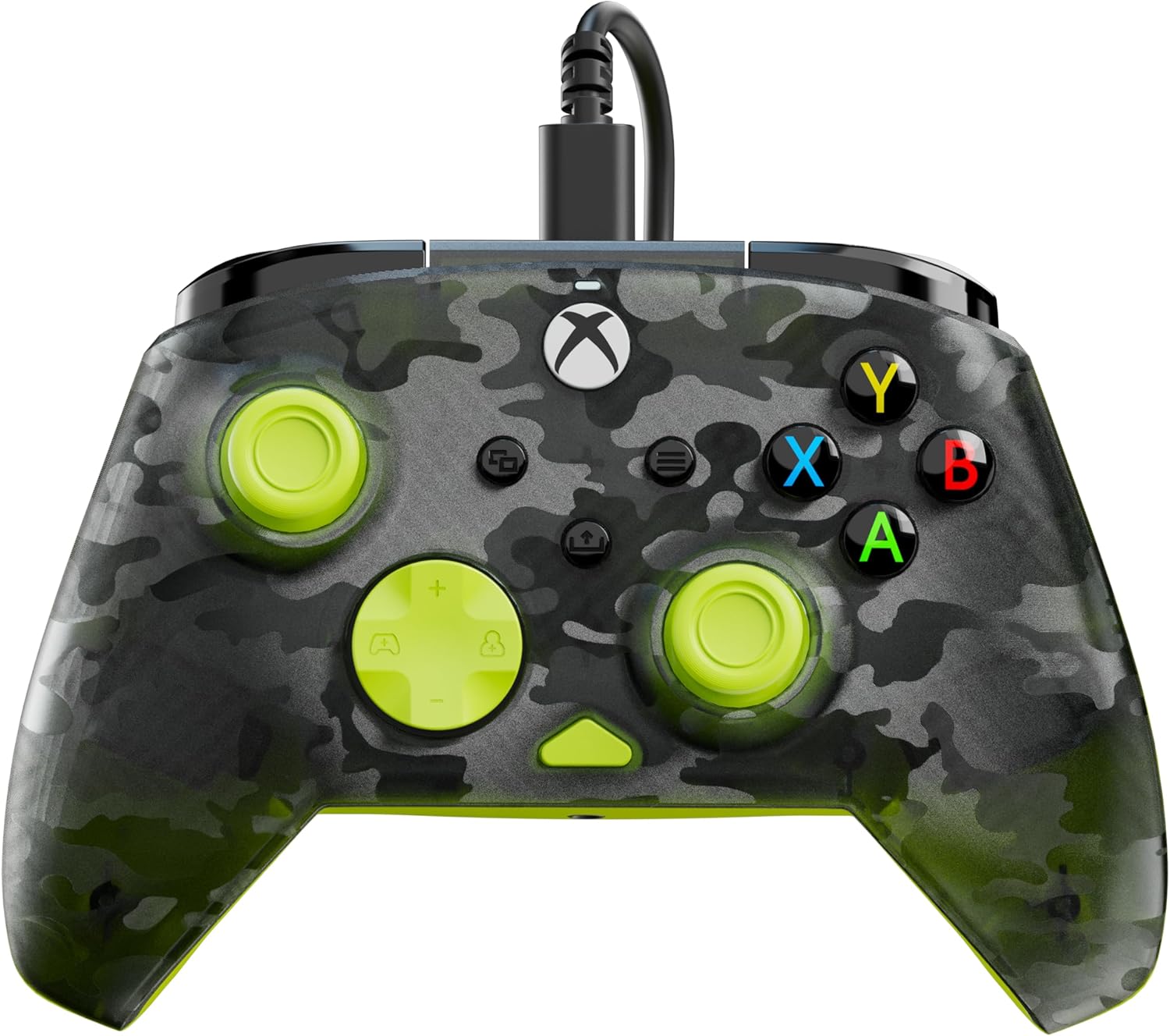 Turtle Beach Rematch Core Ghost Camo Nero/Giallo - Gamepad cablato - Con licenza per Xbox Series XS, Xbox One e PC - Pulsanti audio, motori Rumble e grilletti a impulsi, cavo da 3 m