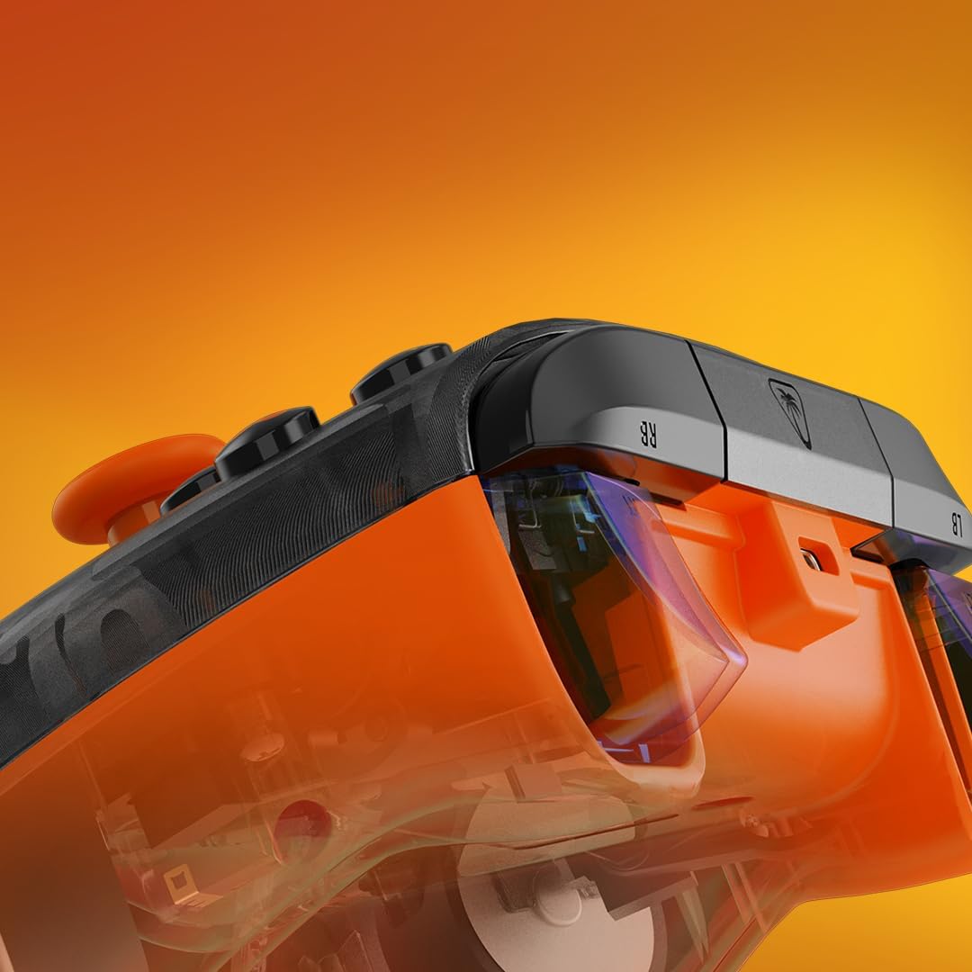 Turtle Beach Rematch Core Ghost Camo Nero/Arancione - Gamepad cablato - Con licenza per Xbox Series XS, Xbox One e PC - Pulsanti audio, motori Rumble e grilletti a impulsi, cavo da 3 m