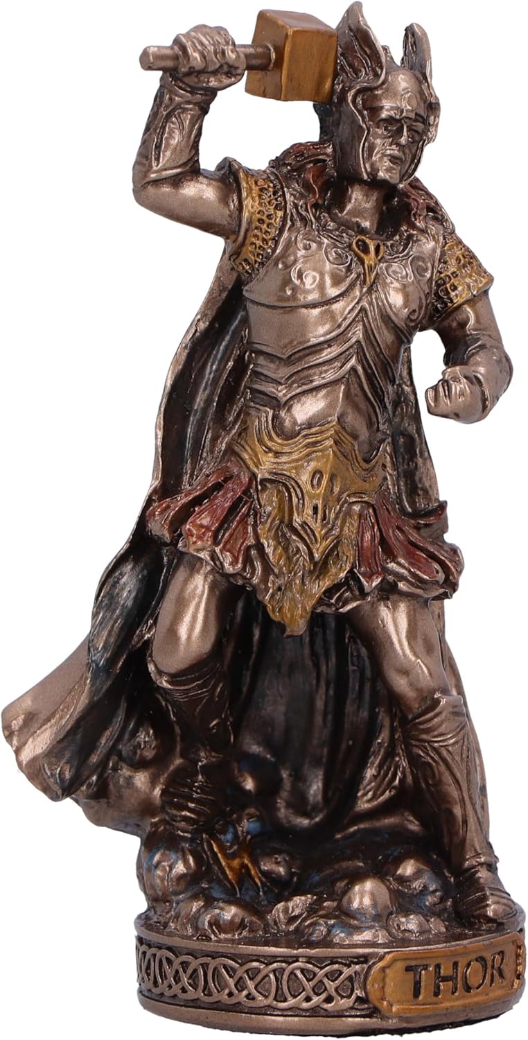 Nemesis Now Norse Mythology Decor Bronze God Statue 8.5cm Tall – Cast in The Finest Resin, Expertly Hand-Painted –