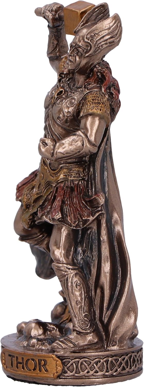 Nemesis Now Norse Mythology Decor Bronze God Statue 8.5cm Tall – Cast in The Finest Resin, Expertly Hand-Painted –