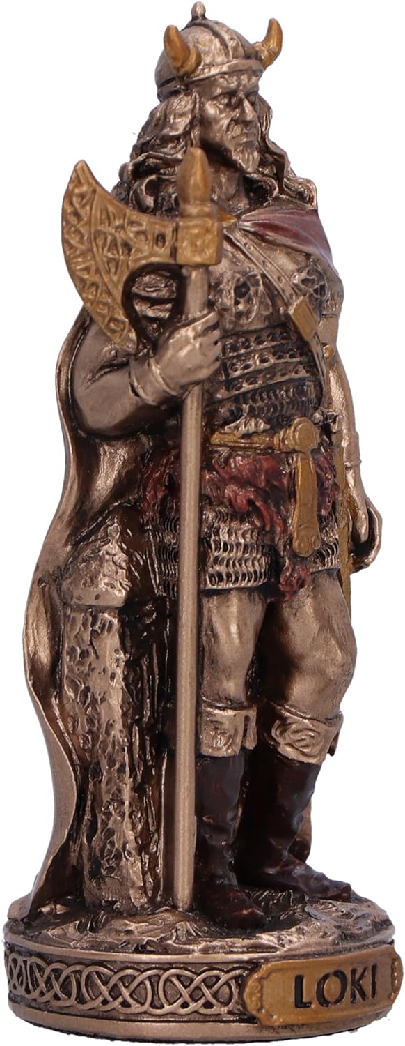 Nemesis Now Norse Mythology Decor Bronze God Statue 8.5cm Tall – Cast in The Finest Resin, Expertly Hand-Painted –
