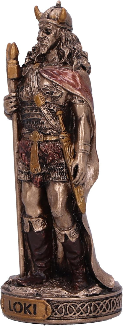Nemesis Now Norse Mythology Decor Bronze God Statue 8.5cm Tall – Cast in The Finest Resin, Expertly Hand-Painted –