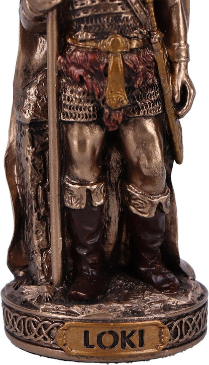 Nemesis Now Norse Mythology Decor Bronze God Statue 8.5cm Tall – Cast in The Finest Resin, Expertly Hand-Painted –