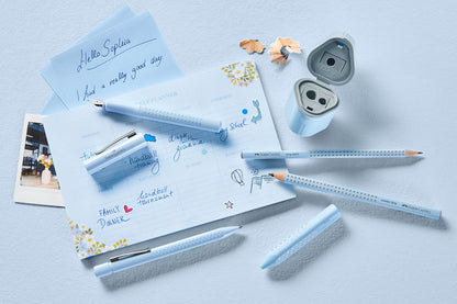Faber-Castell Grip 2010 140846 Fountain Pen, Nib Width B, Sky Blue, Pack of 1