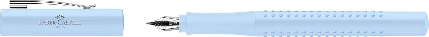 Faber-Castell Grip 2010 140846 Fountain Pen, Nib Width B, Sky Blue, Pack of 1