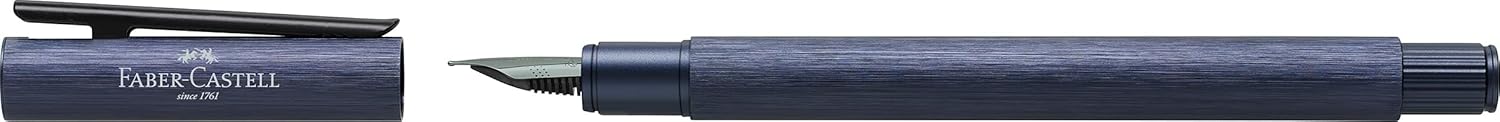 Faber-Castell Neo Slim Auminium F Fountain Pen - Dark Blue