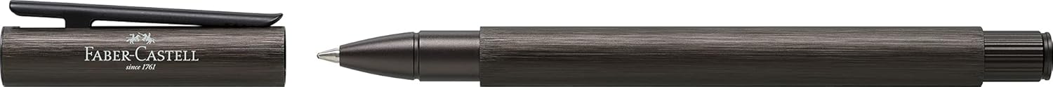 Faber-Castell Neo Slim Auminium Ballpoint Pen - Gun Metal, Black