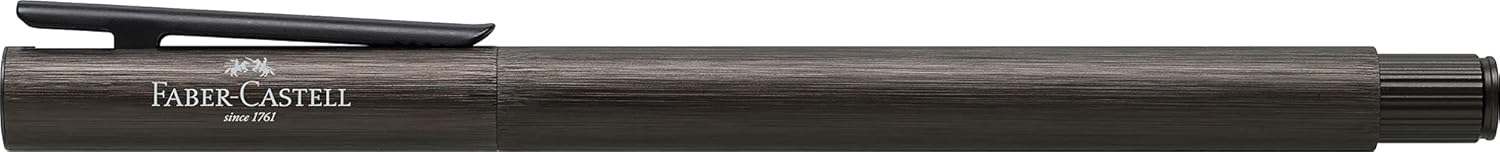 Faber-Castell Neo Slim Auminium Ballpoint Pen - Gun Metal, Black