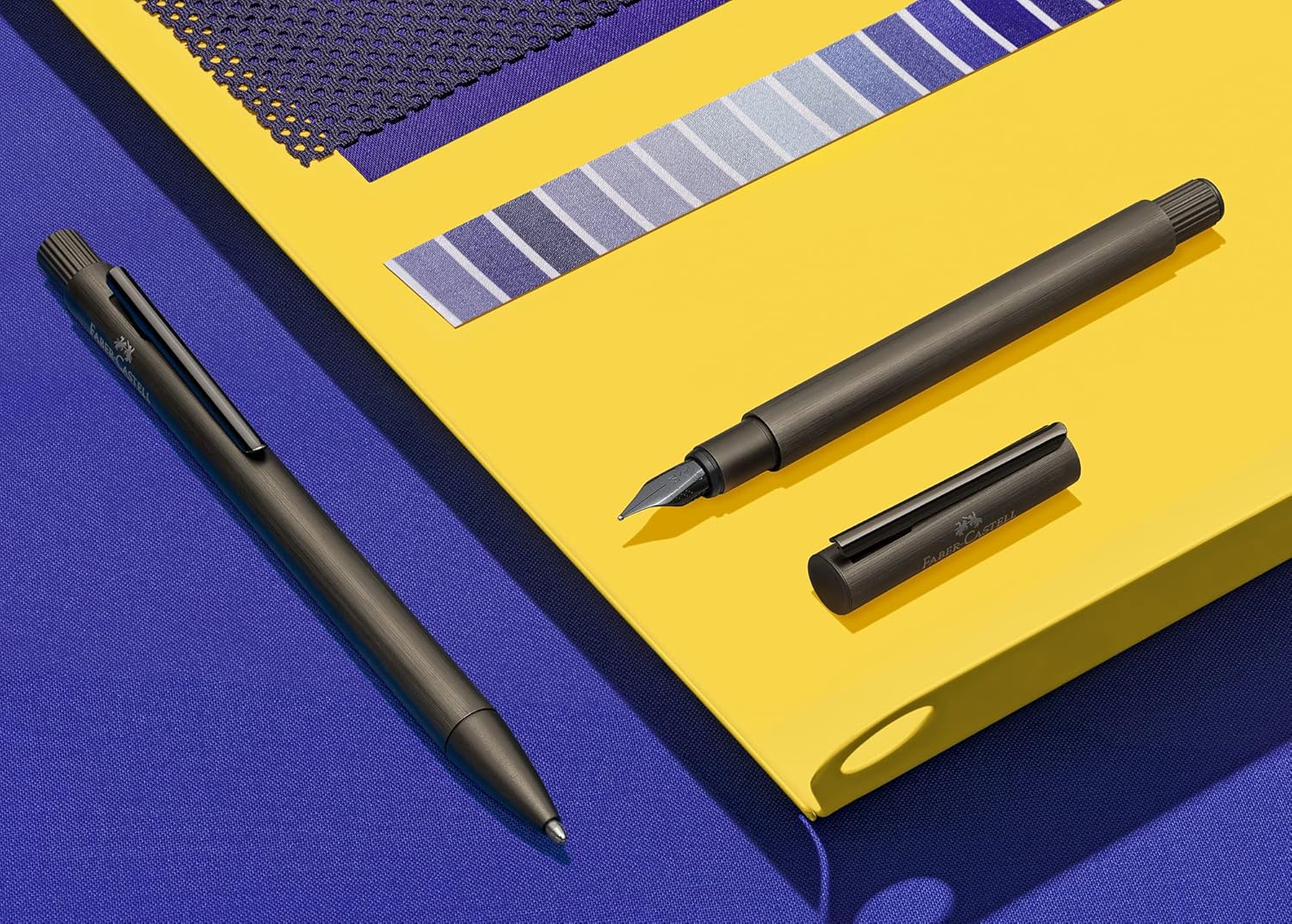 Faber-Castell Neo Slim Auminium Ballpoint Pen - Gun Metal, Black