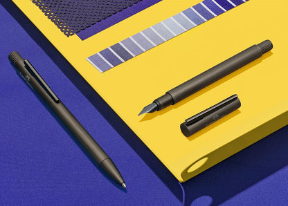 Faber-Castell Neo Slim Auminium Ballpoint Pen - Gun Metal, Black