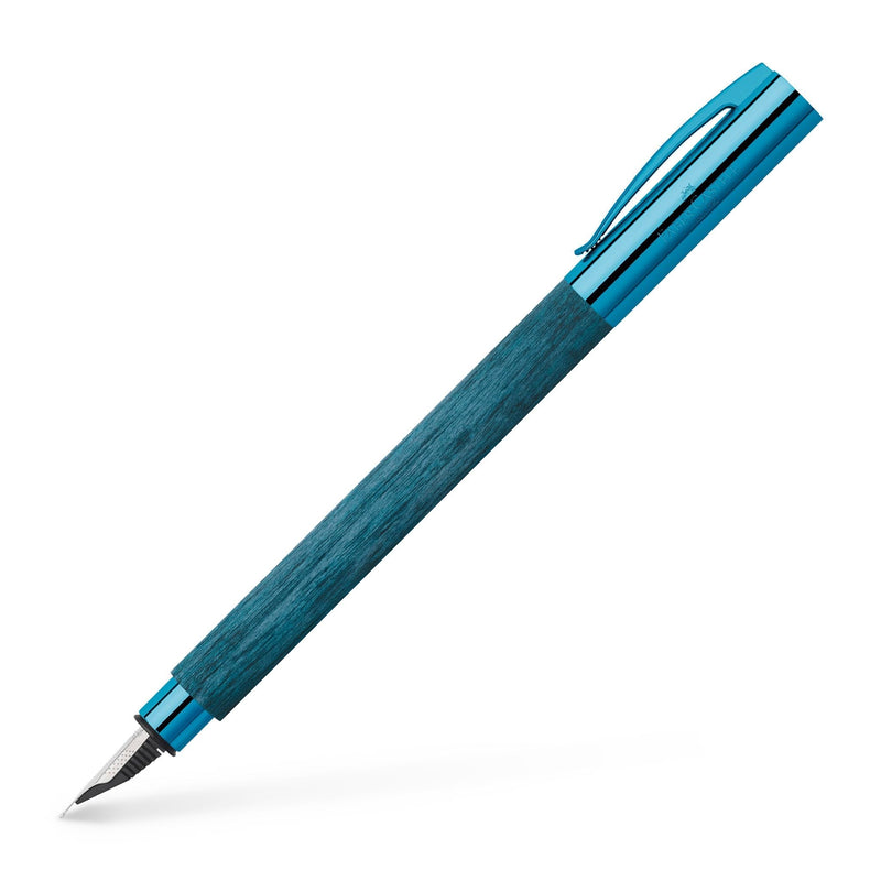 Faber-Castell Ambition Fountain Pen, Blue Wood - Extra Fine