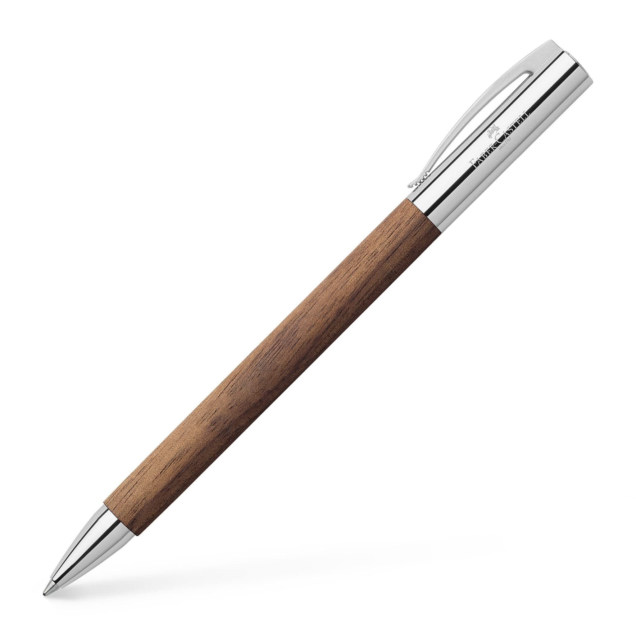 Faber-Castell 148531 Ambition Nussbaum - Bolígrafo (punta redonda, tinta negra