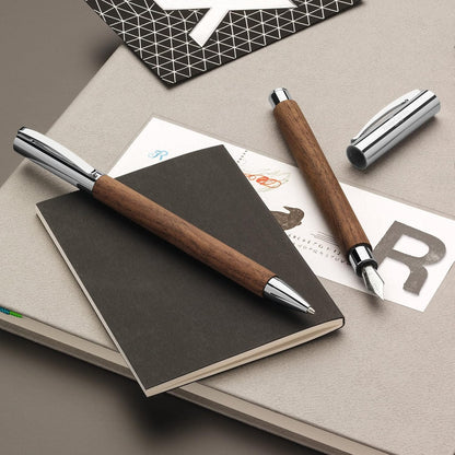 Faber-Castell 148531 Ambition Nussbaum - Bolígrafo (punta redonda, tinta negra