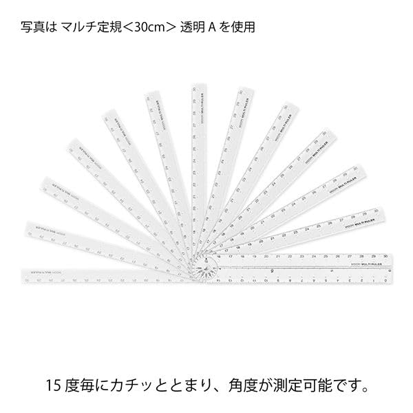 Midori 42303006 Multi Ruler, 11.8 inches (30 cm), Blue A