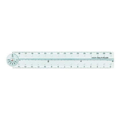 Midori 42303006 Multi Ruler, 11.8 inches (30 cm), Blue A