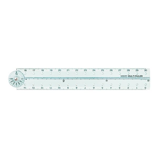 Midori 42303006 Multi Ruler, 11.8 inches (30 cm), Blue A