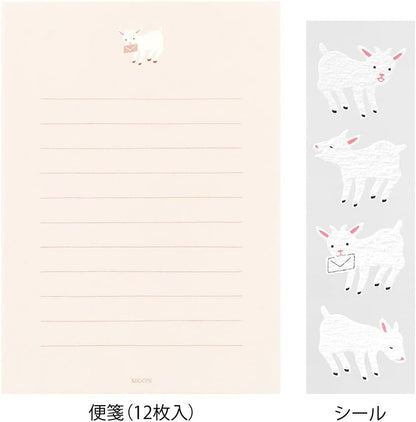 Midori Letter Set With Stickers 310 Goat A
