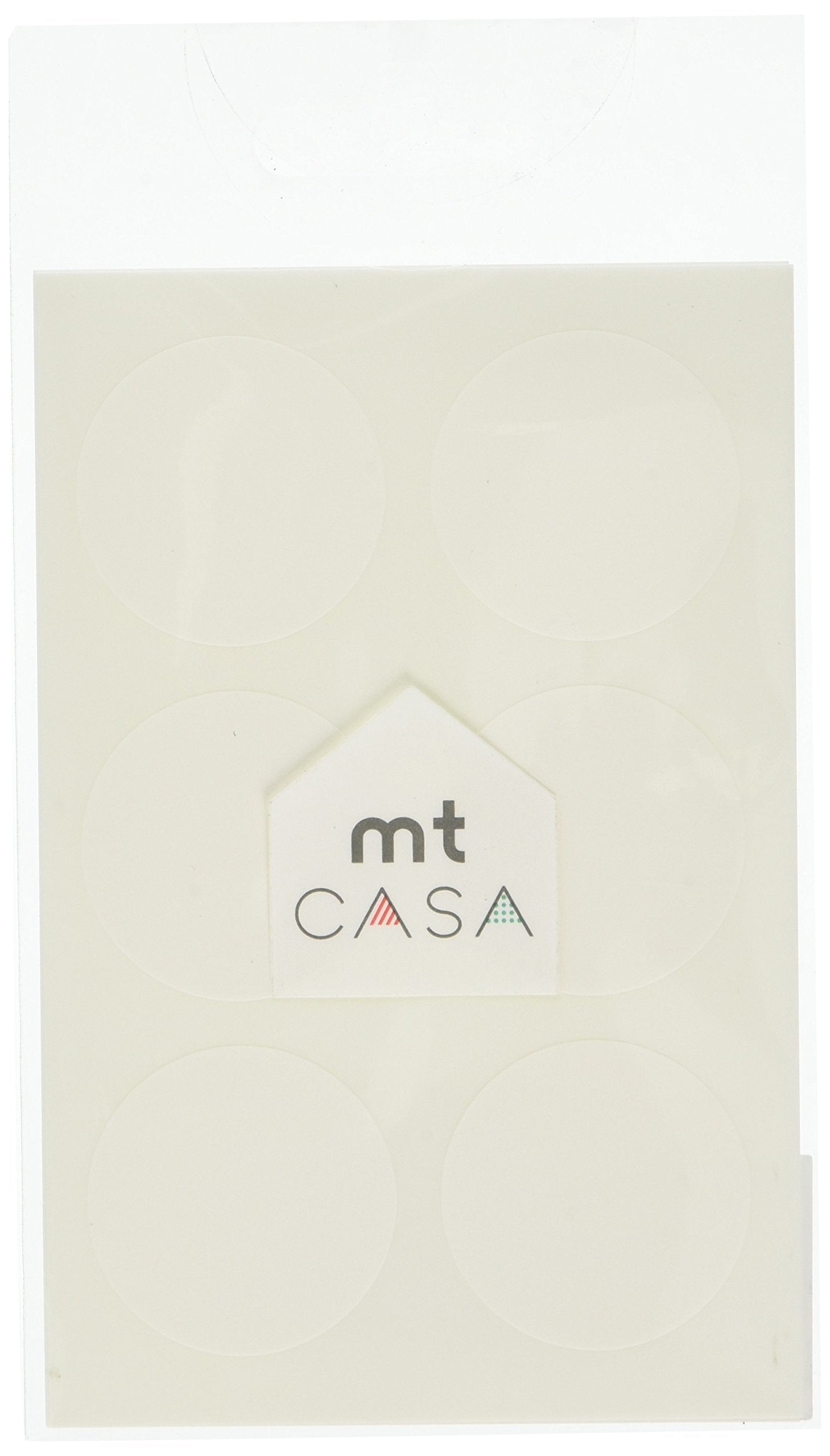 MT CASA 35 mm Seal Circle Sticker - Matte White (Pack of 30