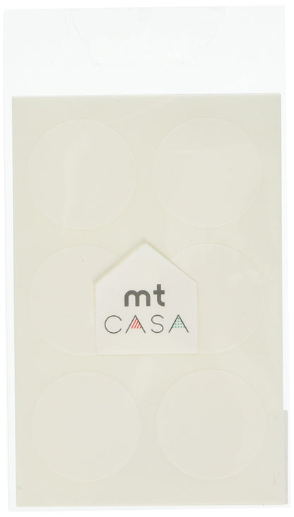 MT CASA 35 mm Seal Circle Sticker - Matte White (Pack of 30