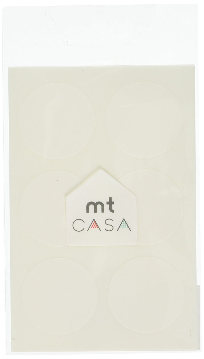 MT CASA 35 mm Seal Circle Sticker - Matte White (Pack of 30