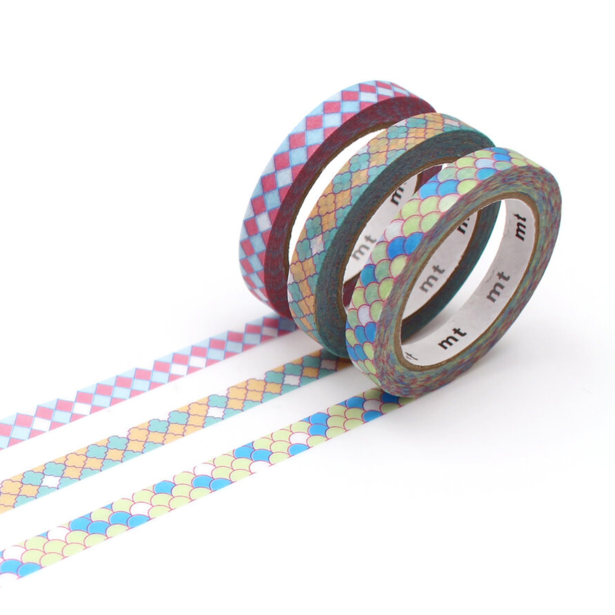 MT Slim Washi Paper Masking Tape : 0.24 in. x 23 ft. (Deco Tile) / 3-Pack