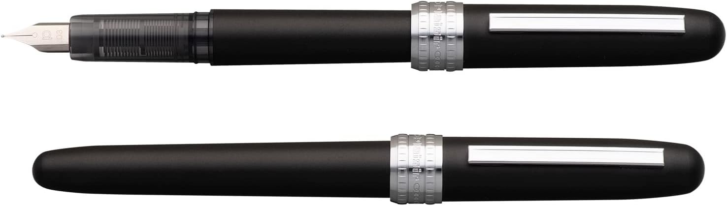 PLATINUM Plaisir PGB1500#1 Fountain Pen/Nib Size F Fine/Black Mist/Handmade/with Gift Box/Fountain Pen