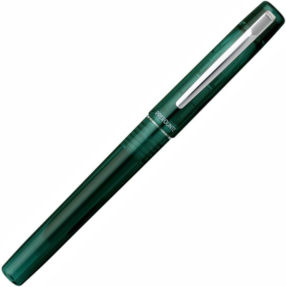 Platinum Prefounte Medium Fountain Pen - Dark Emerald