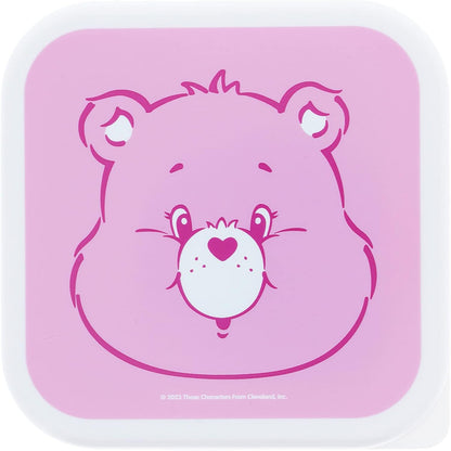 Blueprint Collections Care Bears - Set di 3 contenitori con coperchio, piccole scatole portaoggetti con coperchio, piccole scatole portaoggetti con coperchio, regali per orsi di cura, regali per orsi