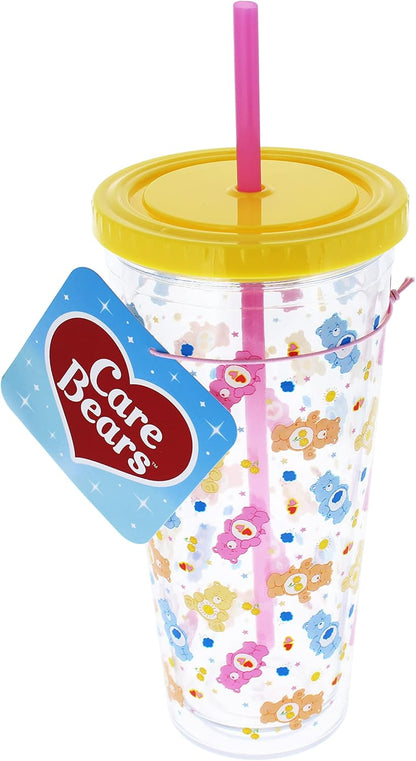 Blueprint Collections Care Bears Gobelet et paille | Capacité de 650 ml | Gobelet réutilisable | Grande bouteille | Cadeaux Care Bears | Produits de papeterie Care Bears