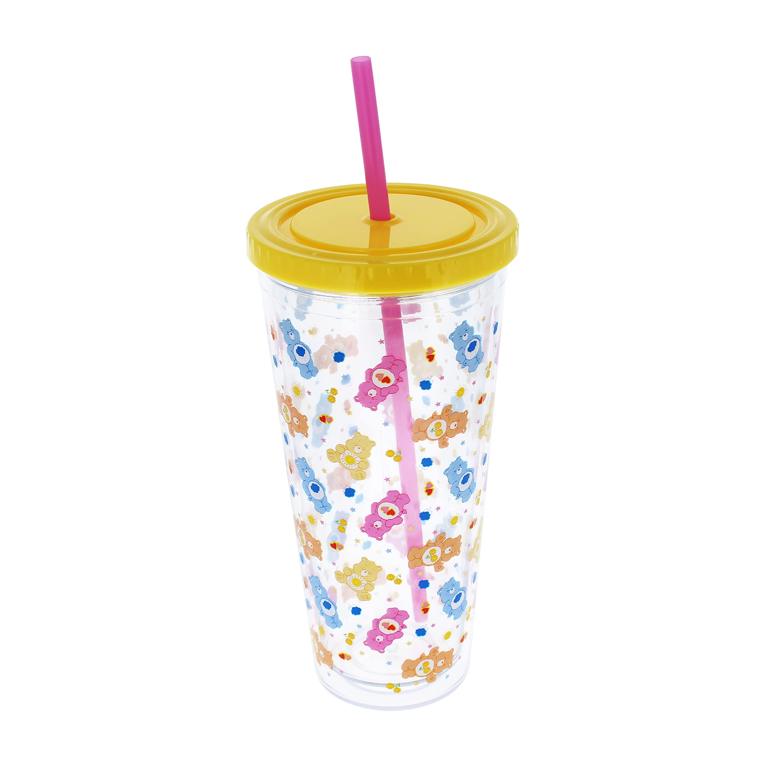 Blueprint Collections Care Bears Gobelet et paille | Capacité de 650 ml | Gobelet réutilisable | Grande bouteille | Cadeaux Care Bears | Produits de papeterie Care Bears