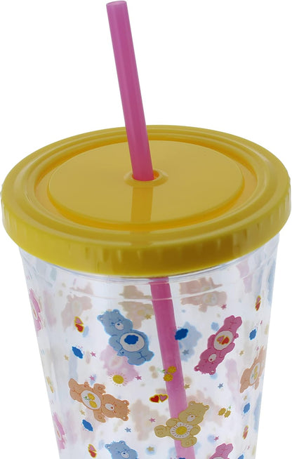 Blueprint Collections Care Bears Gobelet et paille | Capacité de 650 ml | Gobelet réutilisable | Grande bouteille | Cadeaux Care Bears | Produits de papeterie Care Bears
