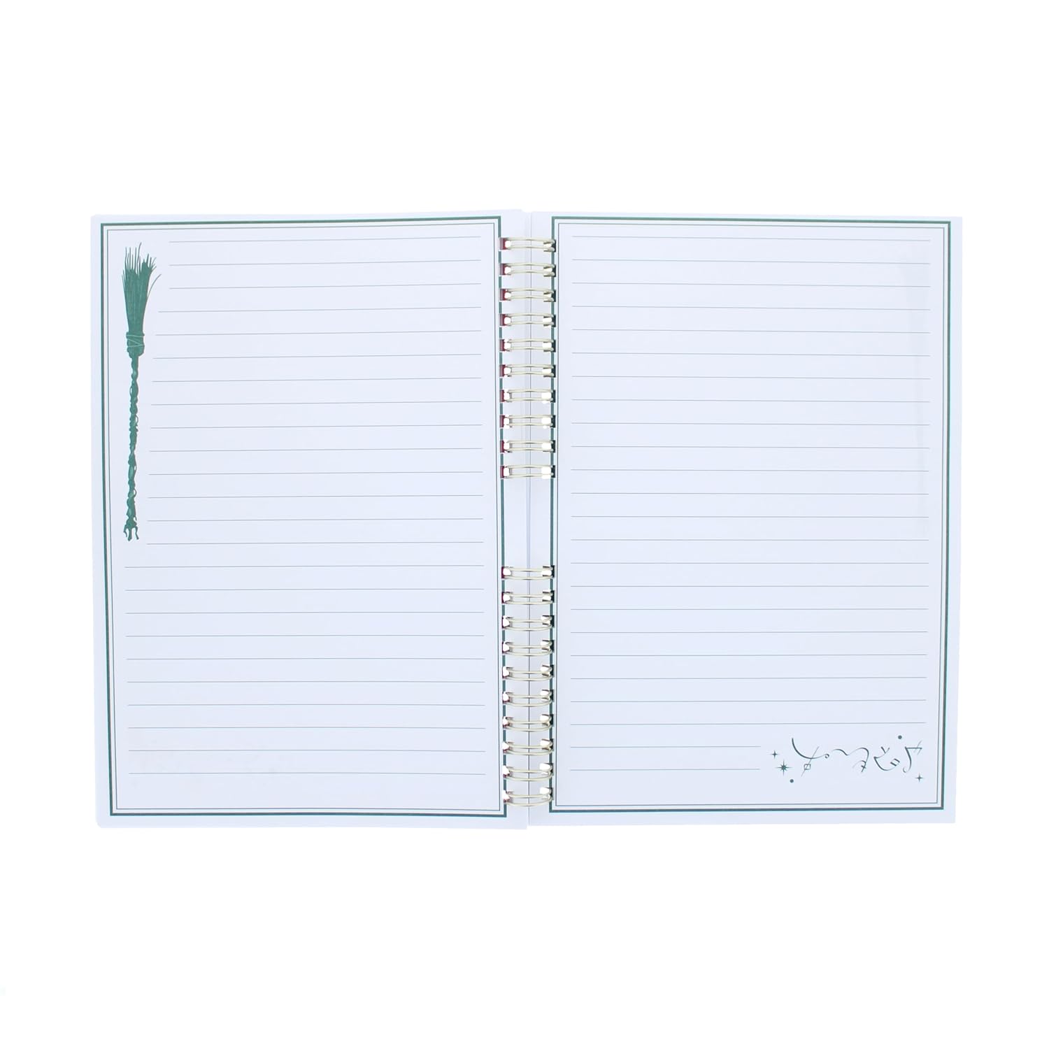 Blueprint Collections Wicked A5 Notebook, Wiro Bound, Double Sided, Elphaba and Glinda Themed, 80 Lined Sheets
